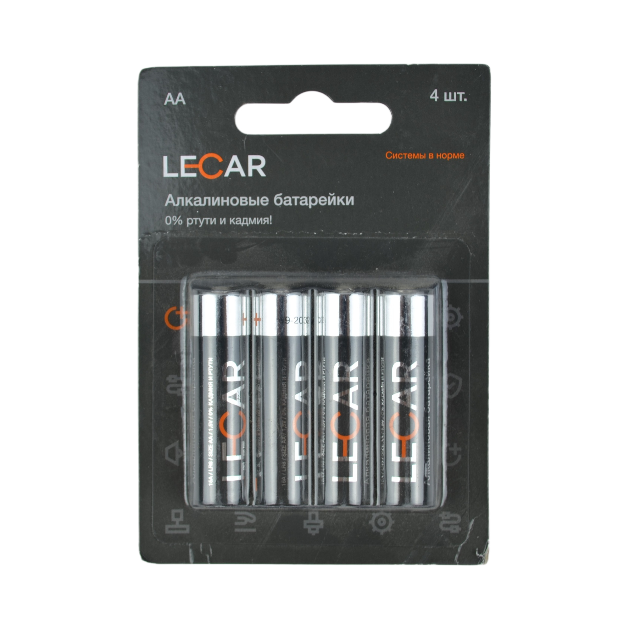батарейка LECAR АА пальчиковые к-т 4 шт.
