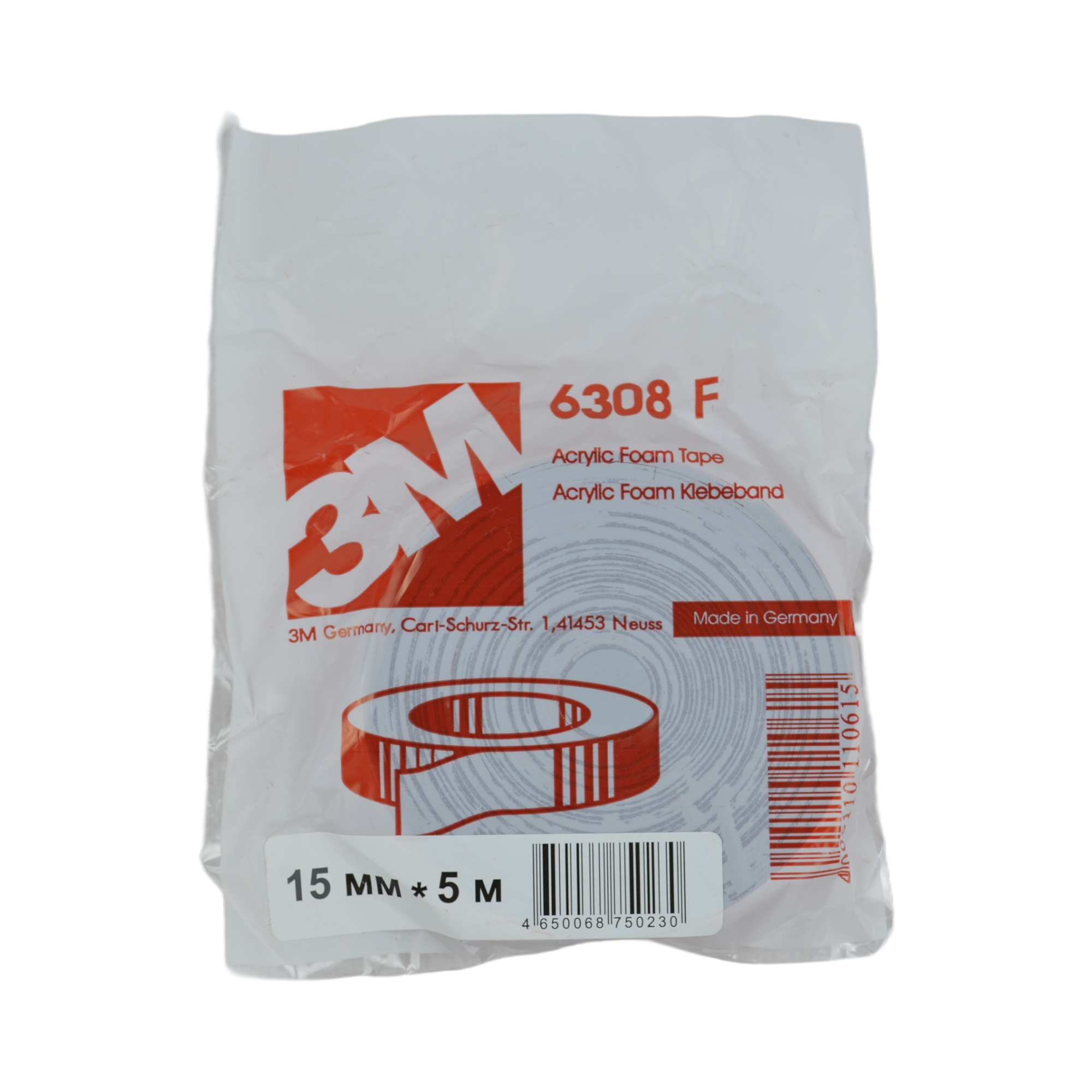 скотч 2-х сторонний акриловый 6308F 15мм (8)
