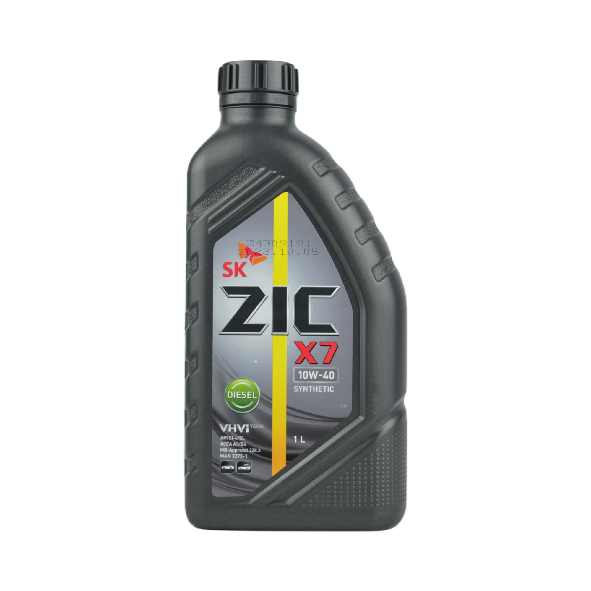 масло Zic X7 DIESEL 10w40 CI-4 синтетика 1л