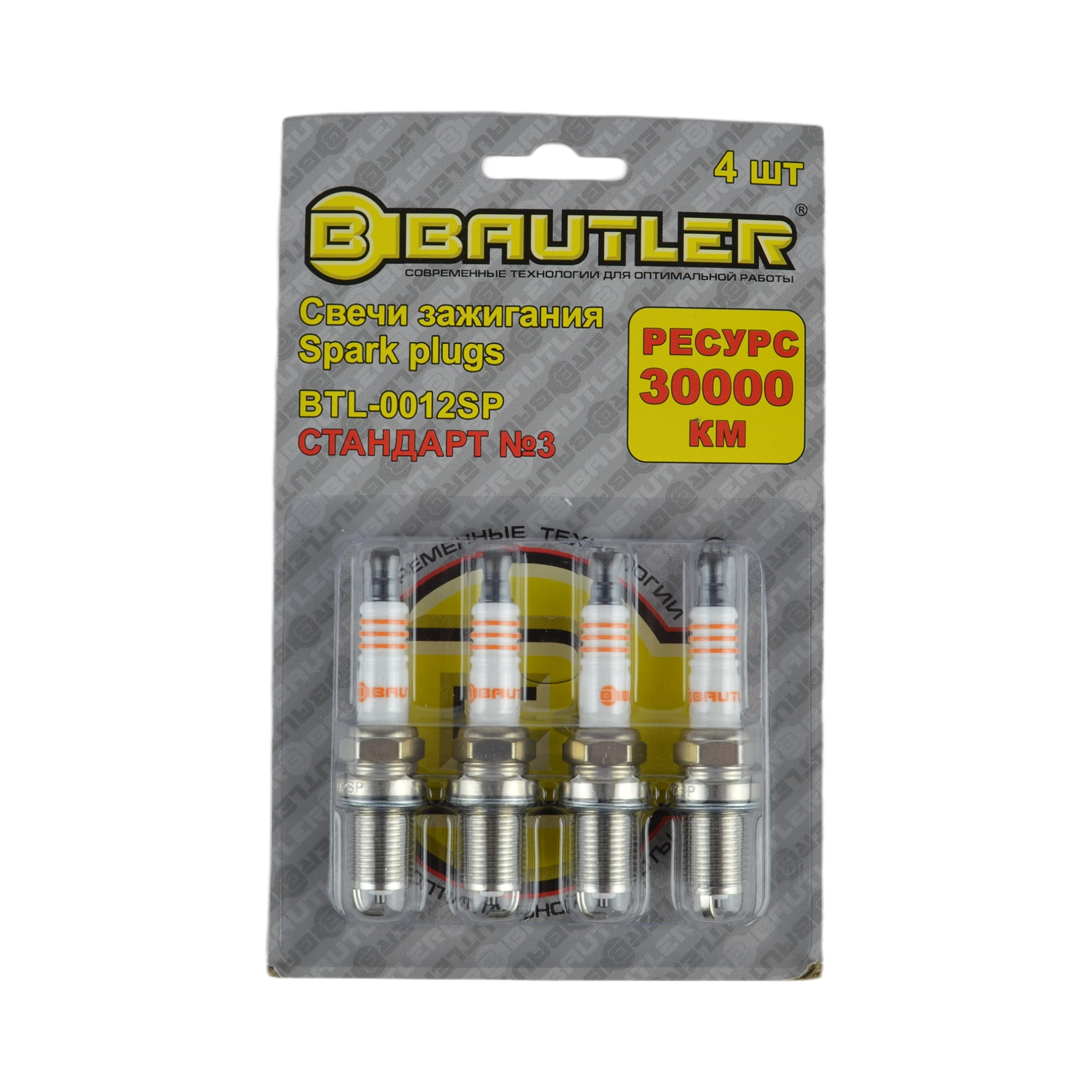 свеча зажигания 16 кл. инжектор BAUTLER BTL-0012SP к-т 4 шт. (60)