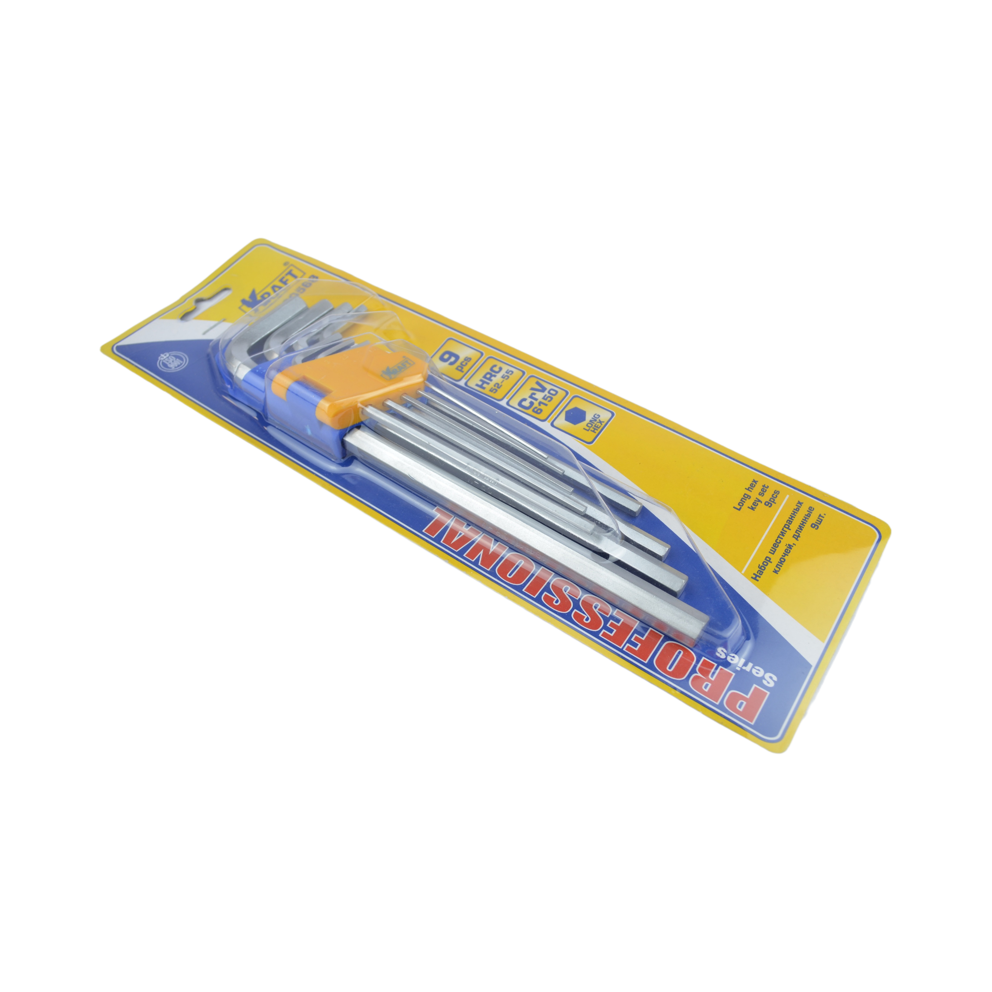 набор ключей шестигранных длинных 9 предм. KRAFT 700568