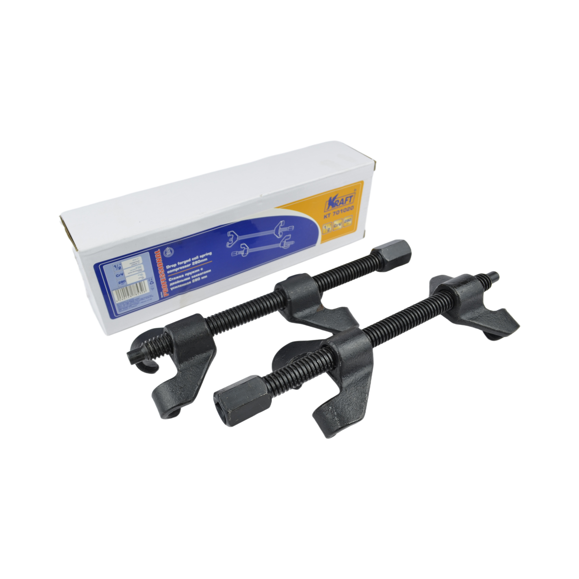 стяжка пружин 280мм с двойным захватом усиленная KRAFT 701020