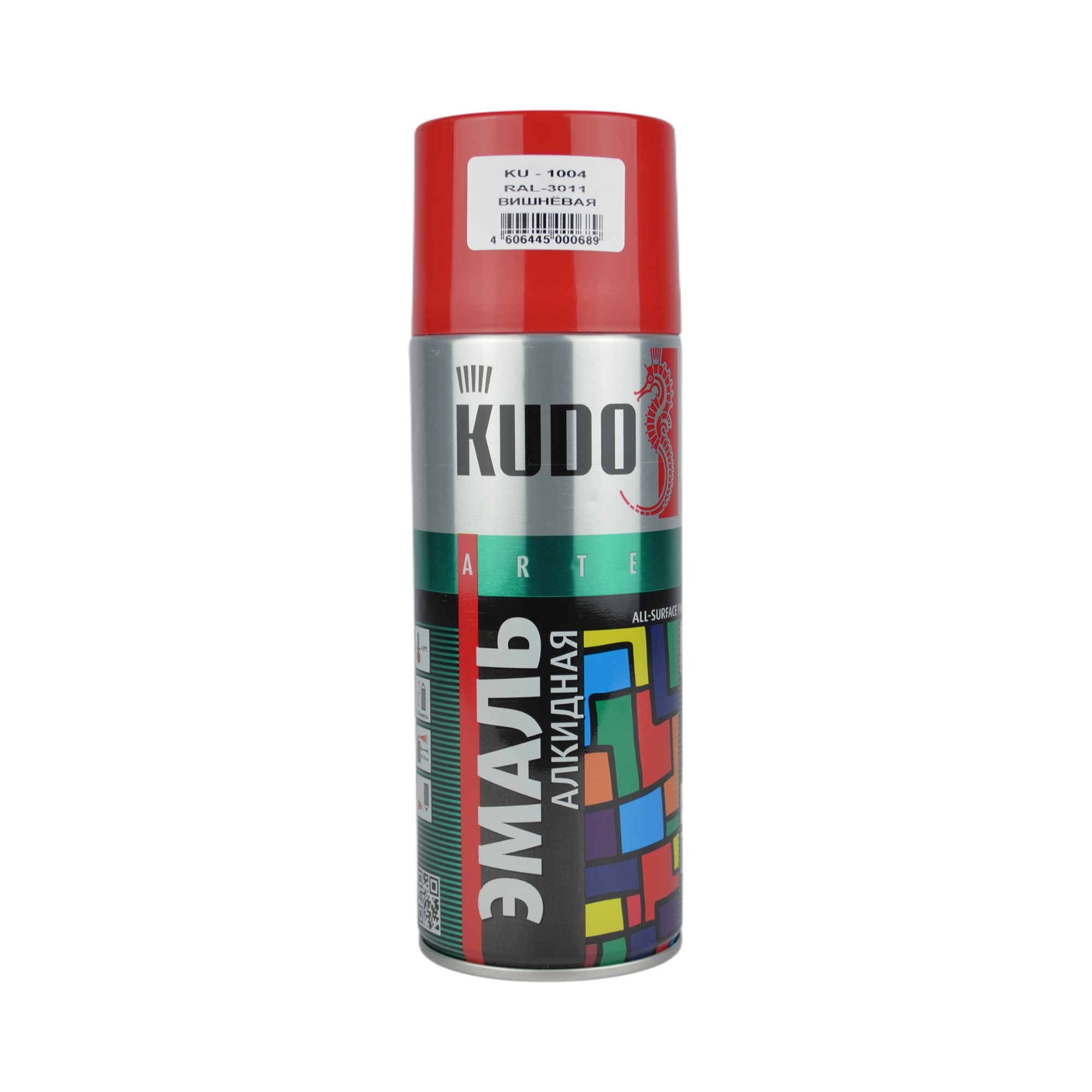 краска KUDO вишневая (б/сохн.) 270гр KU1004 