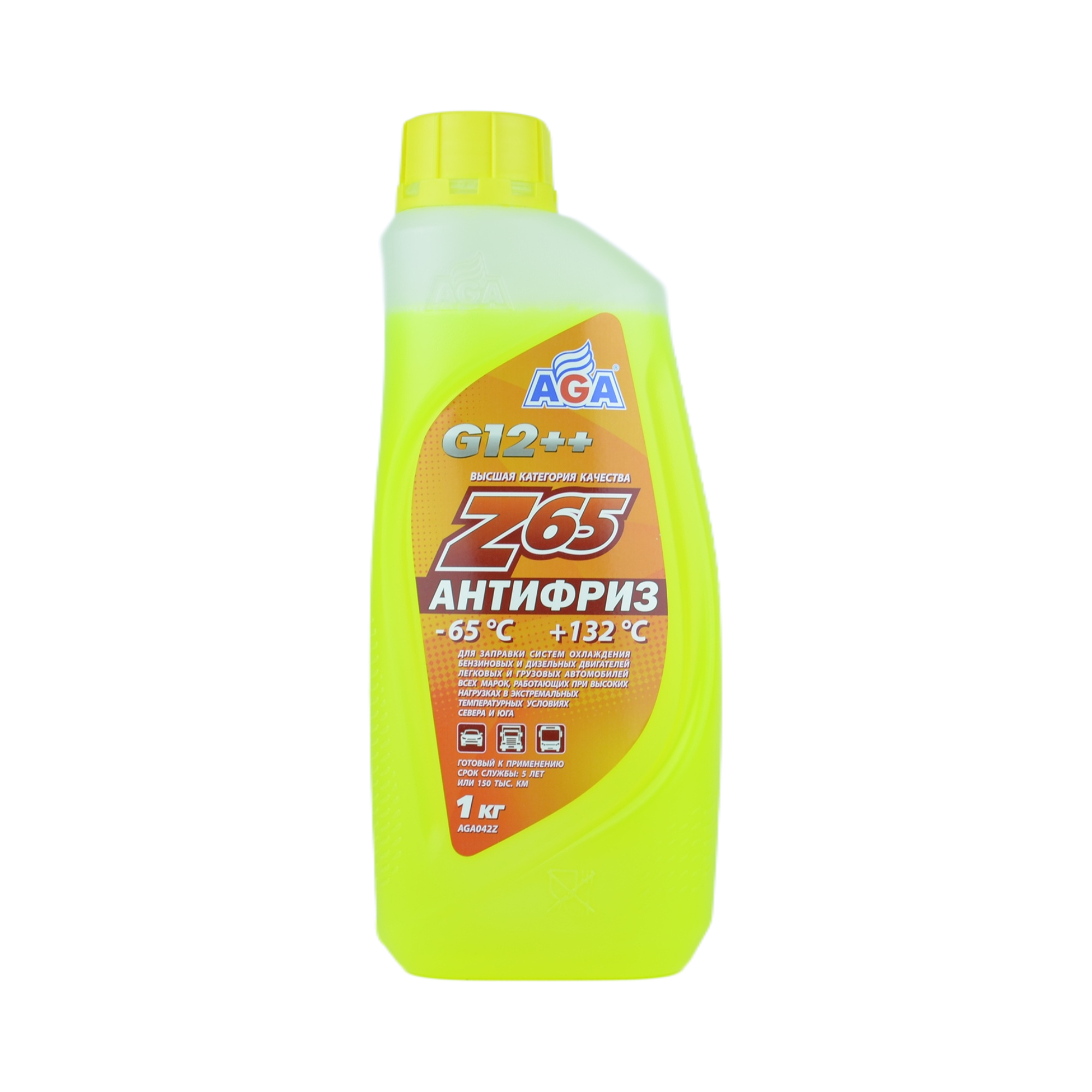 антифриз AGA желтый Z65 1л (10)