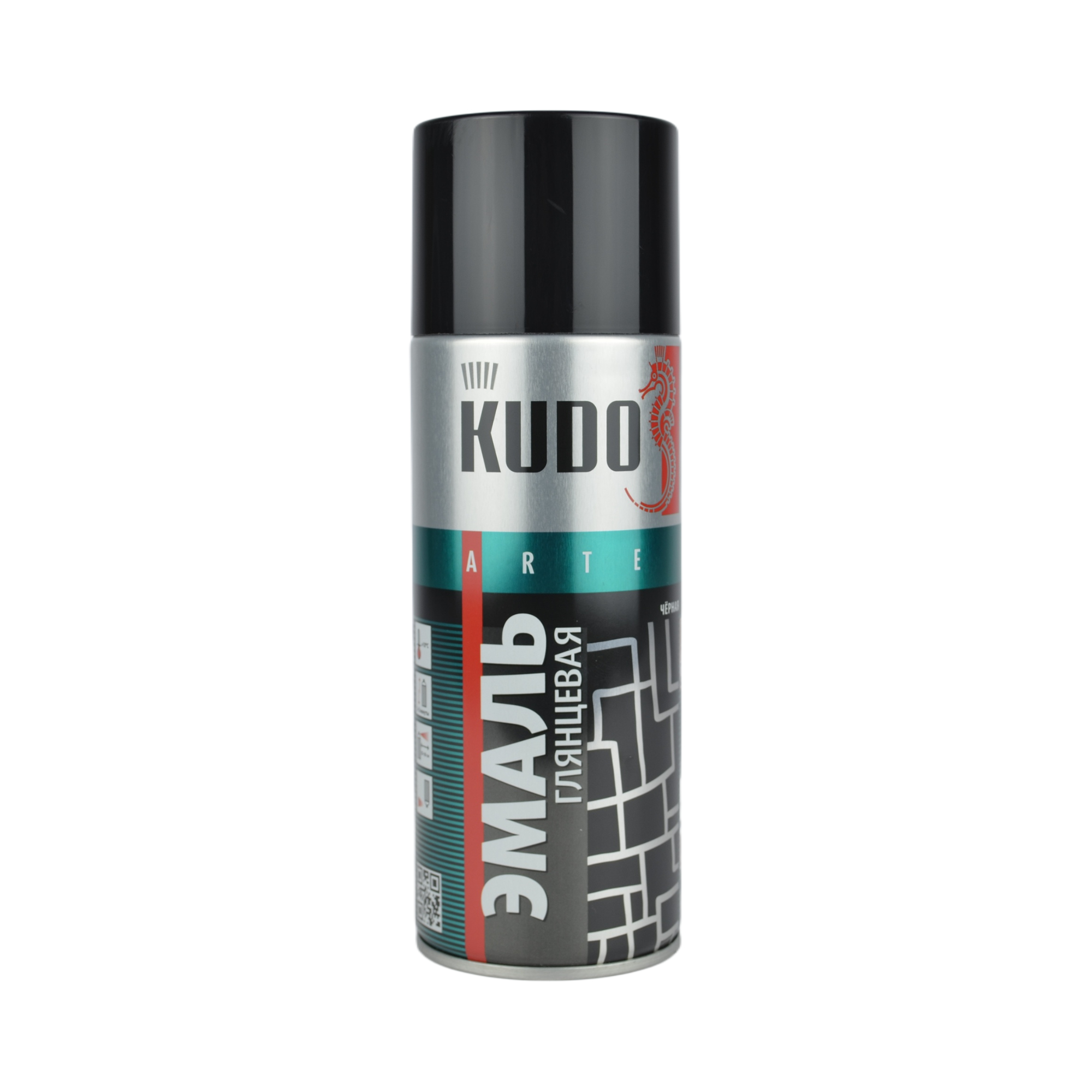 краска KUDO черная глянцевая (б/сохн.) 270гр KU1002 