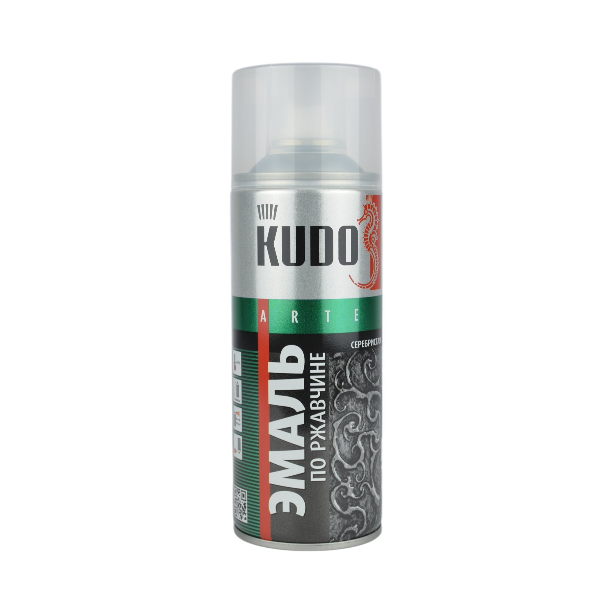 краска KUDO серебряная (б/сохн.) 270гр KU3001