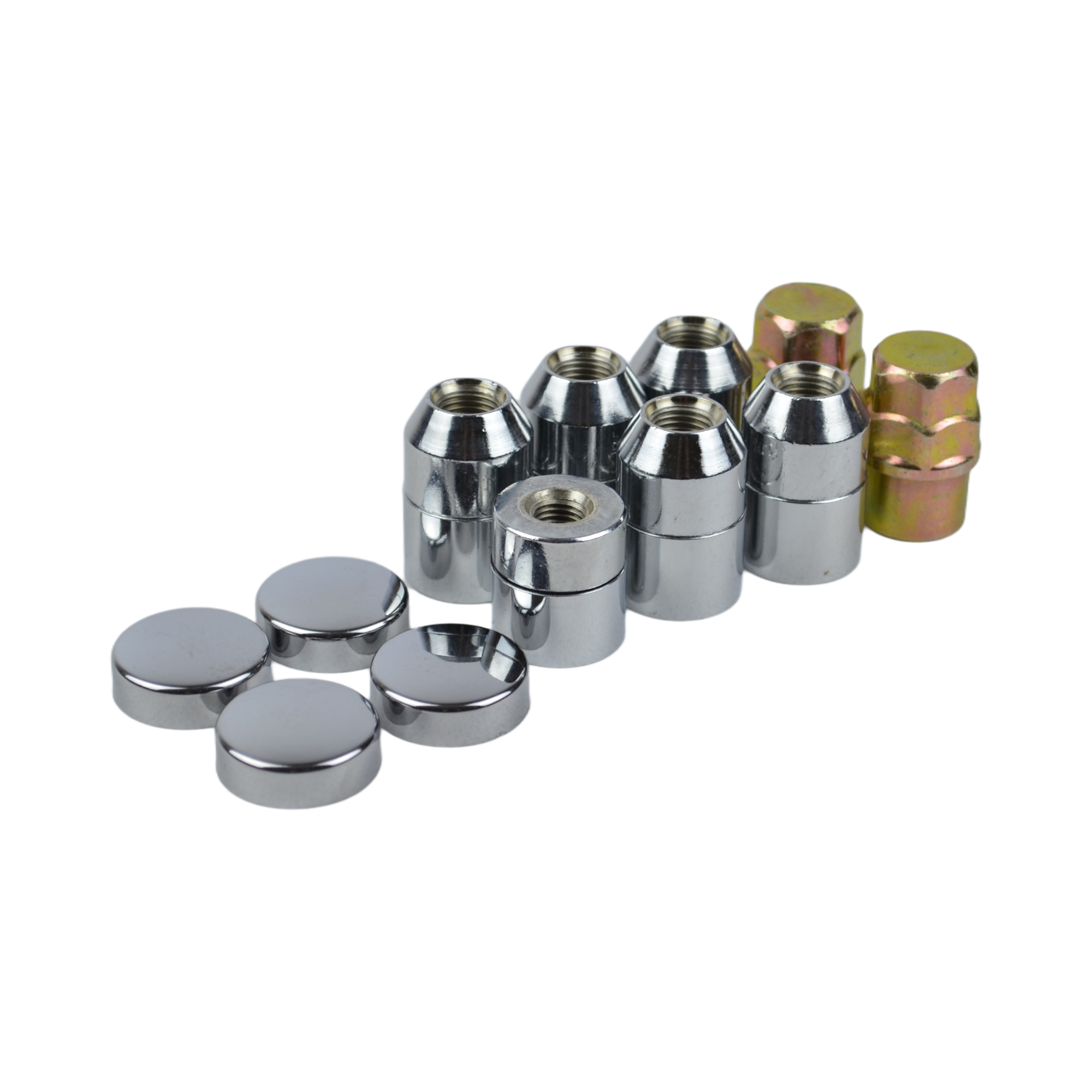 гайка колеса м12х1,25*35 (набор секреток 2 ключ, хром) CH 49615 SP