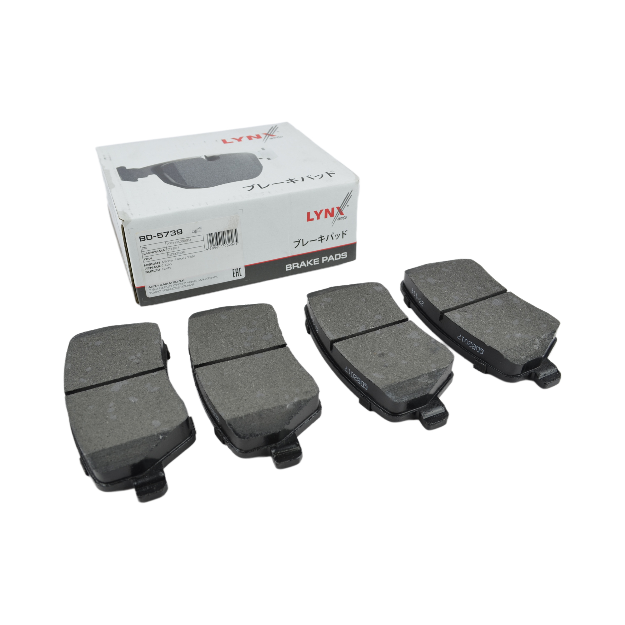 колодки передние Lada Largus (16V) Lada Vesta BD-5739 LYNXauto к-т